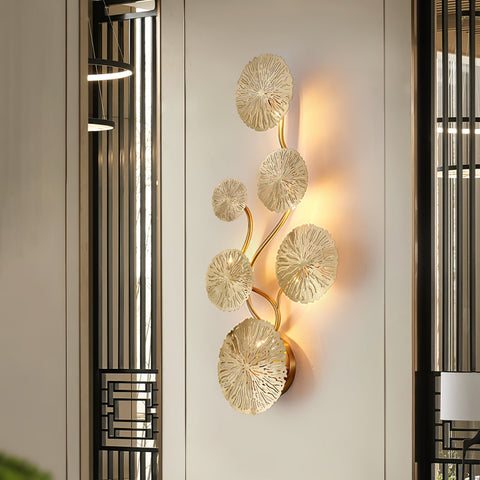 Modern Sculptural Lotus Leaf Wall Sconce for Bedroom Accent Lighting