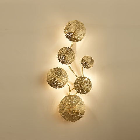 Modern Sculptural Lotus Leaf Wall Sconce for Bedroom Accent Lighting