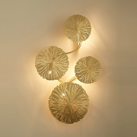 Modern Sculptural Lotus Leaf Wall Sconce for Bedroom Accent Lighting