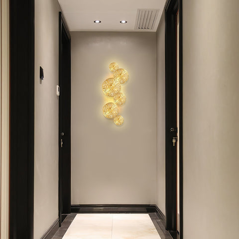 Modern Sculptural Lotus Leaf Wall Sconce for Bedroom Accent Lighting