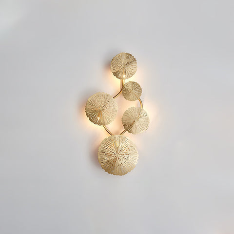 Modern Sculptural Lotus Leaf Wall Sconce for Bedroom Accent Lighting