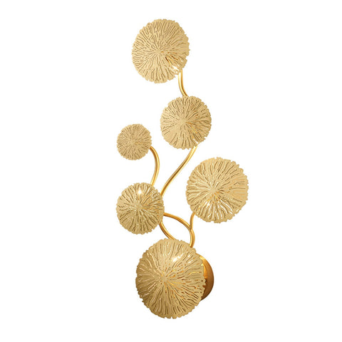 Modern Sculptural Lotus Leaf Wall Sconce for Bedroom Accent Lighting