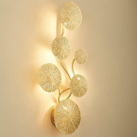 Modern Sculptural Lotus Leaf Wall Sconce for Bedroom Accent Lighting