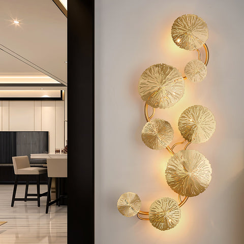 Modern Sculptural Lotus Leaf Wall Sconce for Bedroom Accent Lighting