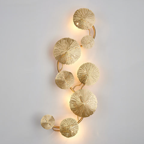 Modern Sculptural Lotus Leaf Wall Sconce for Bedroom Accent Lighting