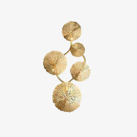 Modern Sculptural Lotus Leaf Wall Sconce for Bedroom Accent Lighting