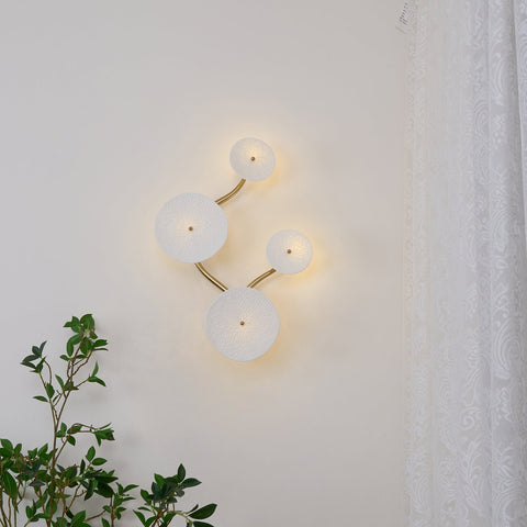 Ceramic Lotus Leaf Wall Sconce for Bedroom and Living Room Lighting