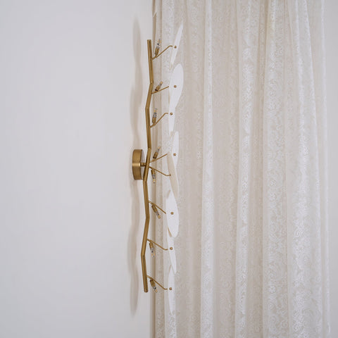 Ceramic Lotus Leaf Wall Sconce for Bedroom and Living Room Lighting