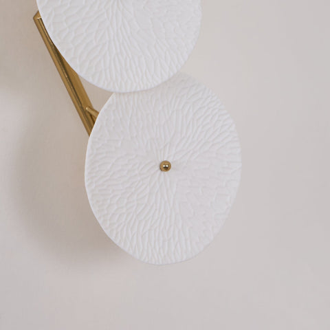 Ceramic Lotus Leaf Wall Sconce for Bedroom and Living Room Lighting