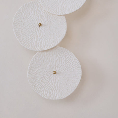 Ceramic Lotus Leaf Wall Sconce for Bedroom and Living Room Lighting