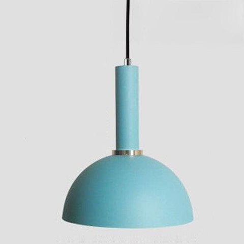 Pendant Light with Geometric Metal Shade and Brushed Brass Accents