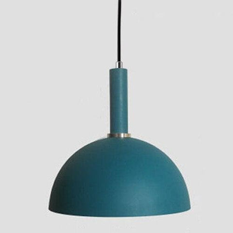 Pendant Light with Geometric Metal Shade and Brushed Brass Accents