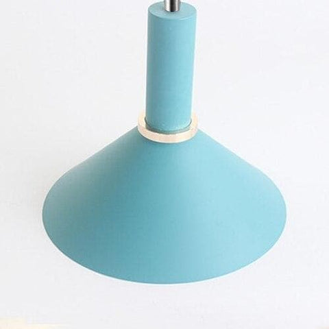 Pendant Light with Geometric Metal Shade and Brushed Brass Accents
