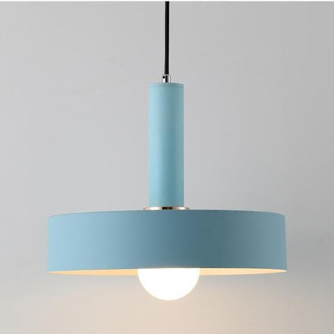 Pendant Light with Geometric Metal Shade and Brushed Brass Accents