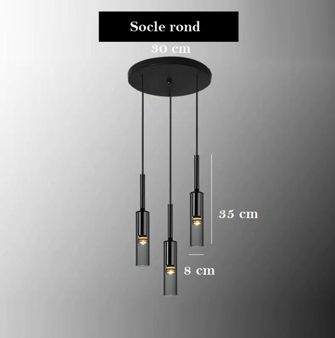 Smoked Glass Bottle Pendant Light for Kitchen Islands and Bedside Use