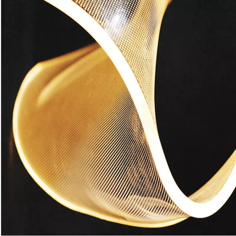 Sculptural LED Chandelier with Acrylic Panels for Living and Dining Rooms