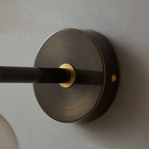 Copper Wall Sconce with Decorative Globe Shade