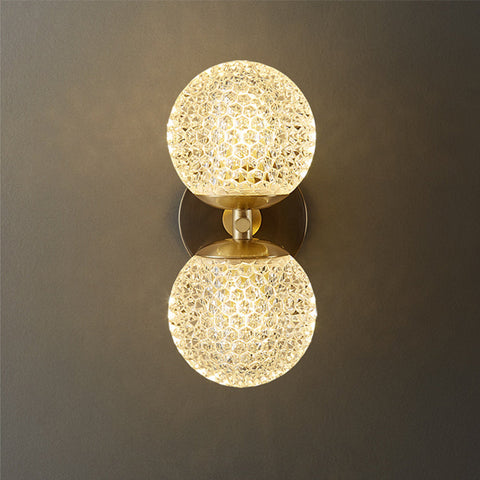 Copper Wall Sconce with Decorative Globe Shade