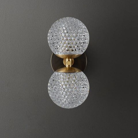 Copper Wall Sconce with Decorative Globe Shade