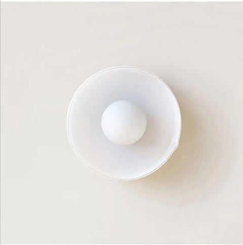 Scandinavian Glass Ceiling Light with Soft Ambient Glow for Modern Interiors