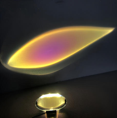 USB Crystal Prism Projection Light for Colorful Ambient Wall and Ceiling Effects