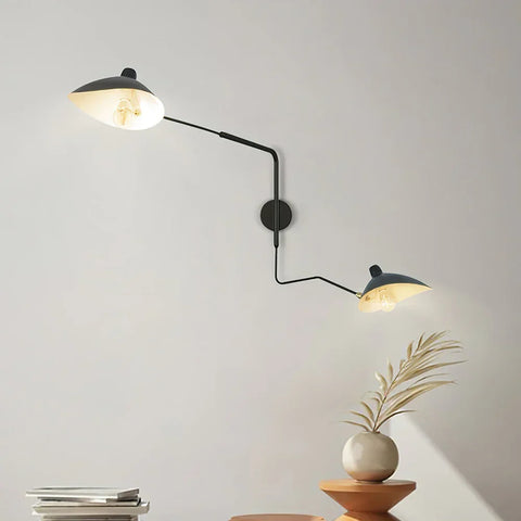 Adjustable Dual-Arm Wall Lamp for Reading, Work, and Accent Lighting