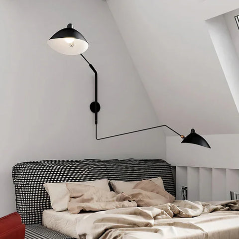 Adjustable Dual-Arm Wall Lamp for Reading, Work, and Accent Lighting