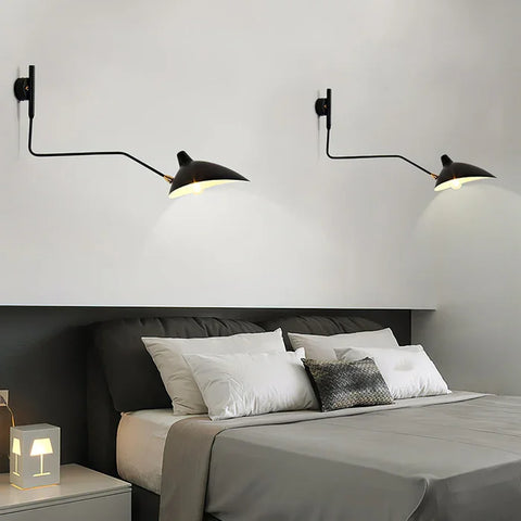 Adjustable Dual-Arm Wall Lamp for Reading, Work, and Accent Lighting
