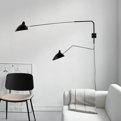 Adjustable Dual-Arm Wall Lamp for Reading, Work, and Accent Lighting