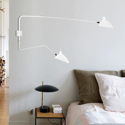 Adjustable Dual-Arm Wall Lamp for Reading, Work, and Accent Lighting