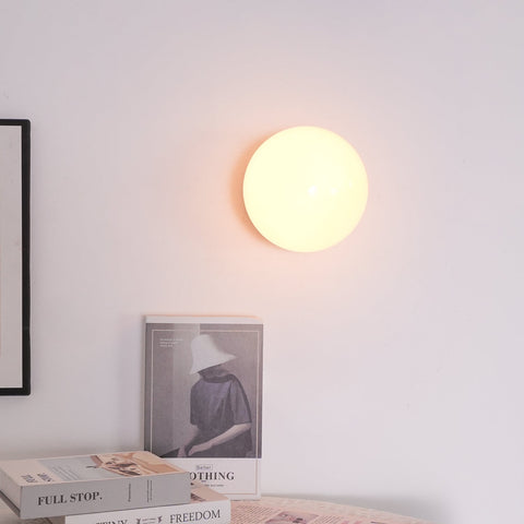 Glass Globe Wall Sconce for Bedrooms, Living Rooms, and Home Hallways