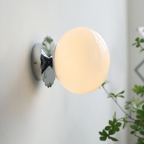 Glass Globe Wall Sconce for Bedrooms, Living Rooms, and Home Hallways