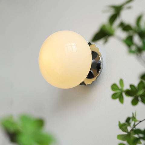 Glass Globe Wall Sconce for Bedrooms, Living Rooms, and Home Hallways