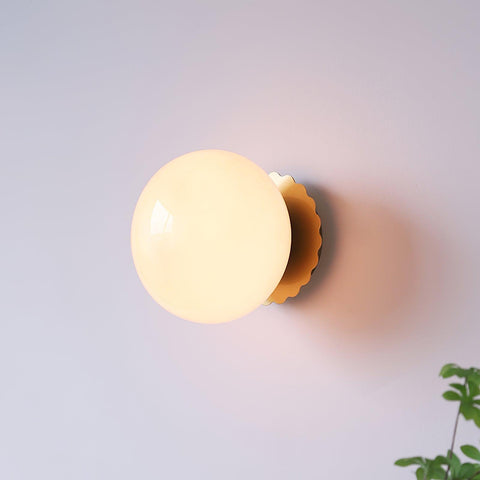 Glass Globe Wall Sconce for Bedrooms, Living Rooms, and Home Hallways