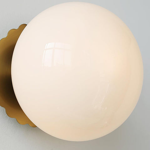 Glass Globe Wall Sconce for Bedrooms, Living Rooms, and Home Hallways