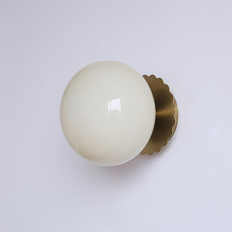 Glass Globe Wall Sconce for Bedrooms, Living Rooms, and Home Hallways