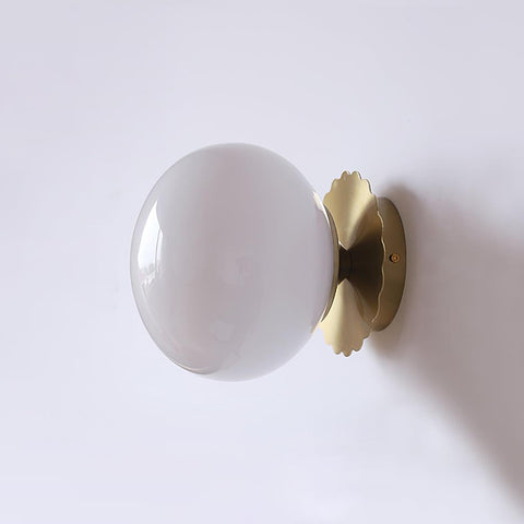 Glass Globe Wall Sconce for Bedrooms, Living Rooms, and Home Hallways