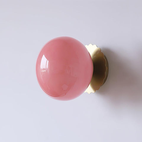 Glass Globe Wall Sconce for Bedrooms, Living Rooms, and Home Hallways
