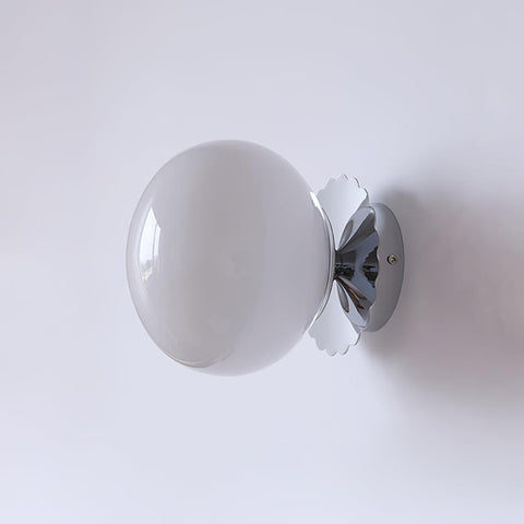 Glass Globe Wall Sconce for Bedrooms, Living Rooms, and Home Hallways