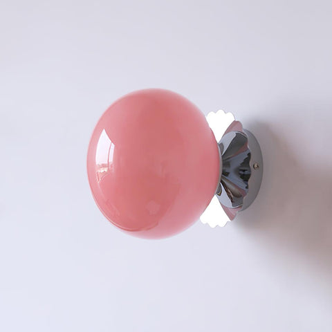 Glass Globe Wall Sconce for Bedrooms, Living Rooms, and Home Hallways