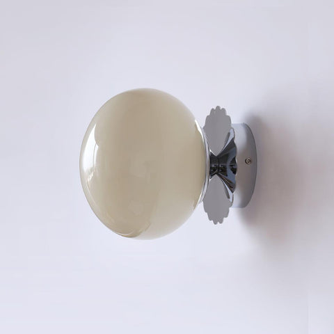 Glass Globe Wall Sconce for Bedrooms, Living Rooms, and Home Hallways