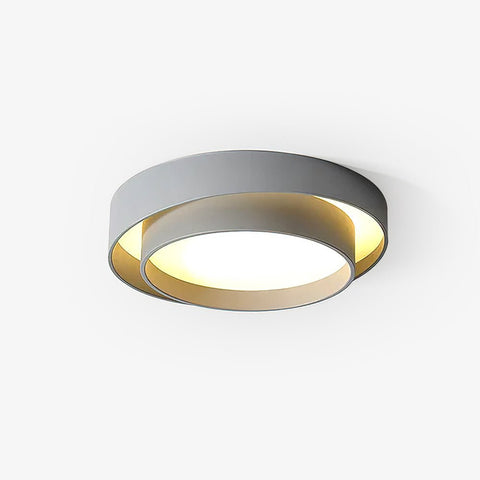 Double-Ring LED Flush Mount Ceiling Light for Bedroom and Living Room