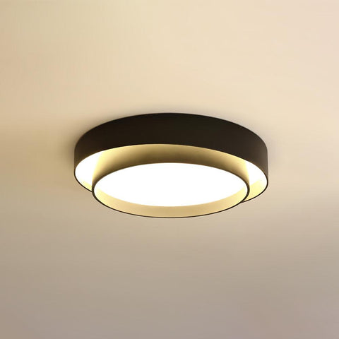 Double-Ring LED Flush Mount Ceiling Light for Bedroom and Living Room