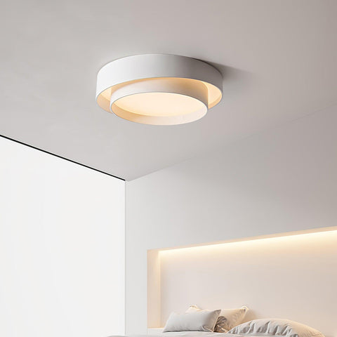 Double-Ring LED Flush Mount Ceiling Light for Bedroom and Living Room