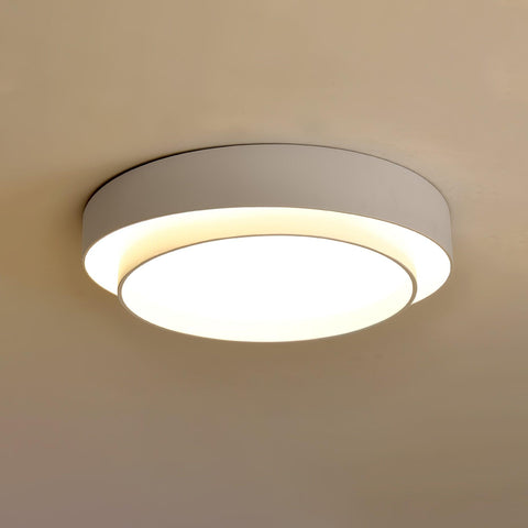 Double-Ring LED Flush Mount Ceiling Light for Bedroom and Living Room