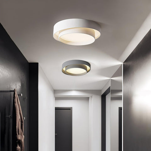 Double-Ring LED Flush Mount Ceiling Light for Bedroom and Living Room