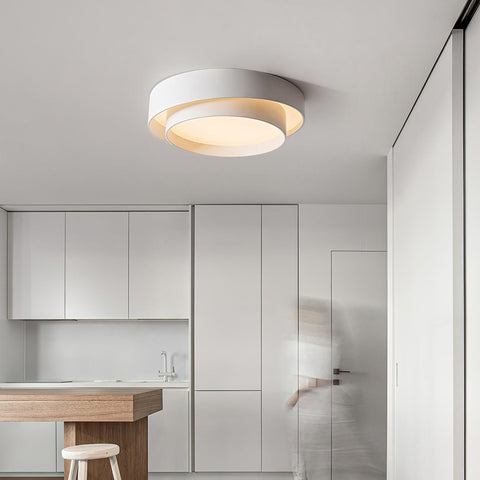 Double-Ring LED Flush Mount Ceiling Light for Bedroom and Living Room