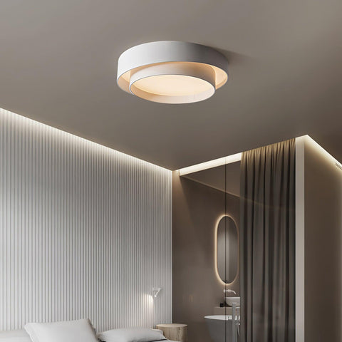 Double-Ring LED Flush Mount Ceiling Light for Bedroom and Living Room