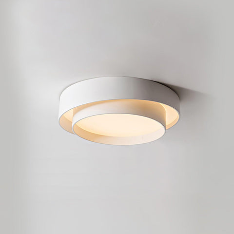 Double-Ring LED Flush Mount Ceiling Light for Bedroom and Living Room