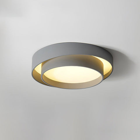 Double-Ring LED Flush Mount Ceiling Light for Bedroom and Living Room